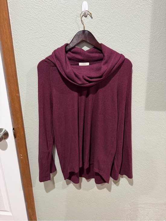 Anthropologie Sweaters - Anthropologie Draped Cowl Neck Sweater - Burgundy